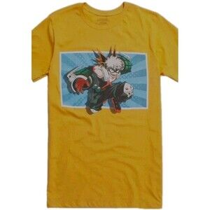My Hero Academia Adult New T-Shirt Bakugo Full Gear Attacking XL New B15 Mint